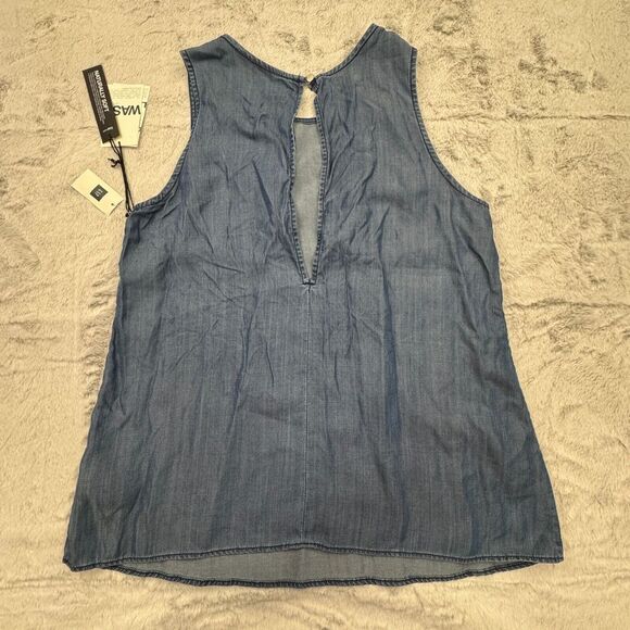 Gap Tank Top Womens Medium Blue Lyocell Naturally Soft Sleeveless Round Neck - Picture 10 of 11